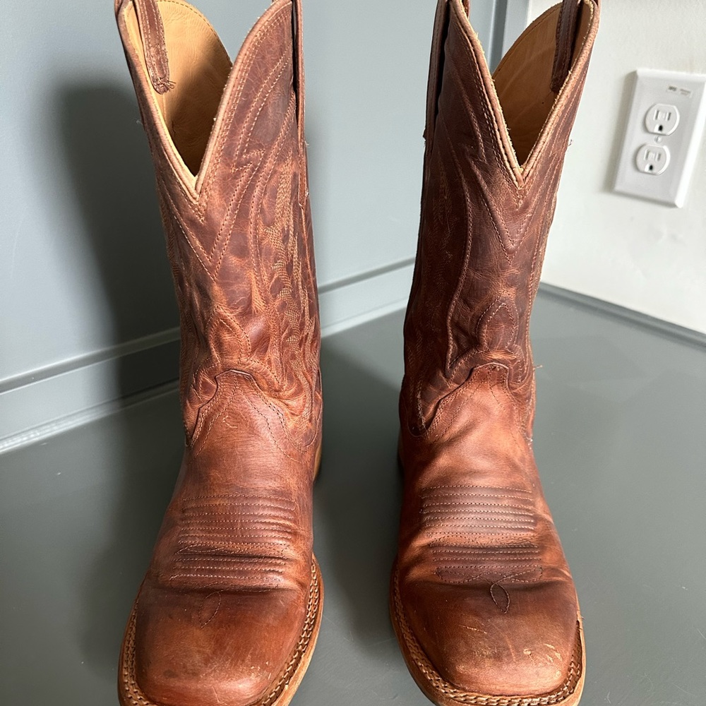 🤎TECOVA🤎 MENS “The Doc” Goat leather Broad Square toe boot, size 7.5